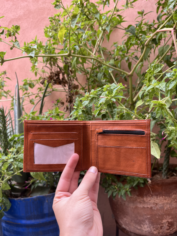 Portefeuille Homme en Cuir avec Pochette Transparente et Fermeture Zippée - Image 2