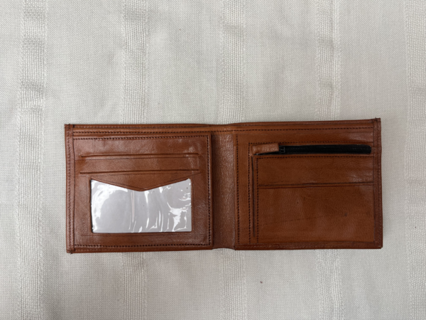 Portefeuille Homme en Cuir avec Pochette Transparente et Fermeture Zippée - Image 3